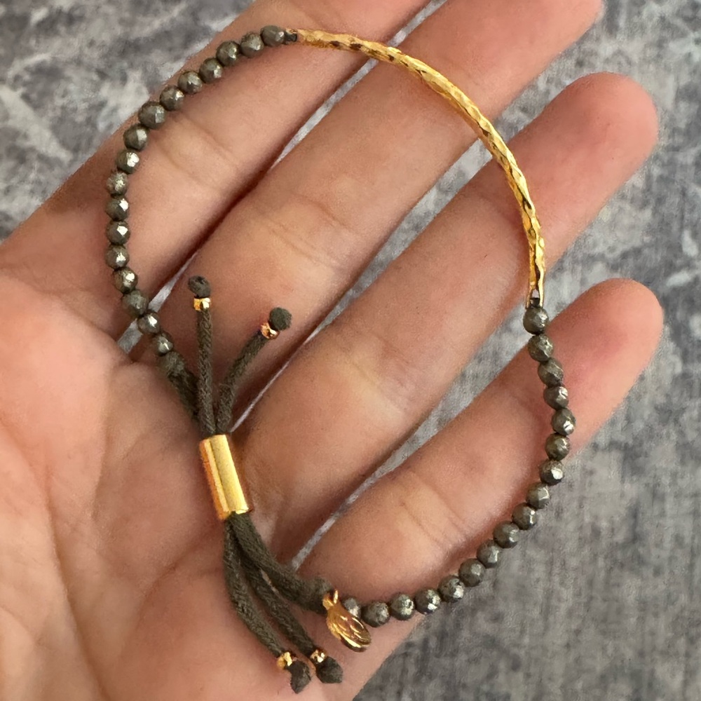 Gorjana Gold and Gray Beaded Bracelet
